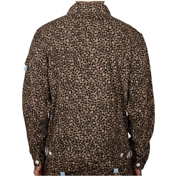 NWT THE HIDEOUT CLOTHING TROPICS LEOPARD DENIM JACKET - Picture 2 of 16